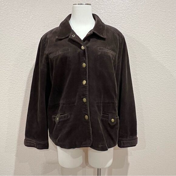 Christopher & Banks Brown Corduroy Blazer Size XL - Picture 3 of 14